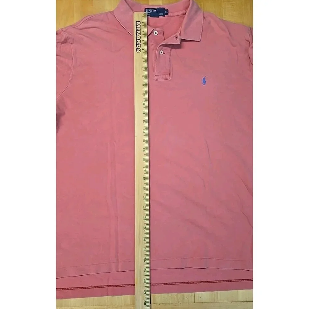 Vintage Polo Ralph Lauren Mens Shirt Size XL Watermelon Pink Muscle Cuff 90s Y2K